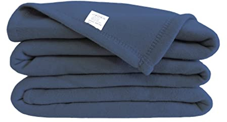 POYET MOTTE POLECO Couverture polaire Polyester Marine 180 x 220 cm