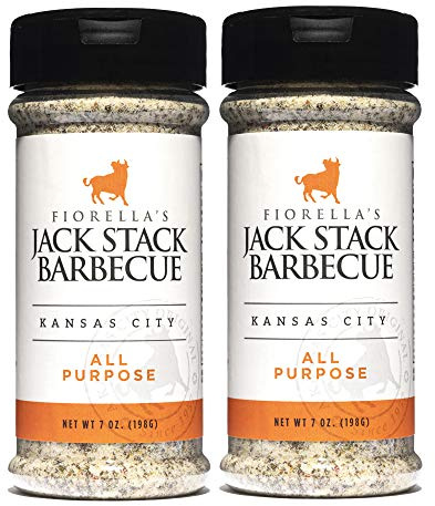 Jack Stack Barbecue All Purpose Dry Rub Seasoning - Kansas City Spice 2 Pack - for Chicken, Beef, Ribs, Vegetables, Seafood, and More (7oz Each)