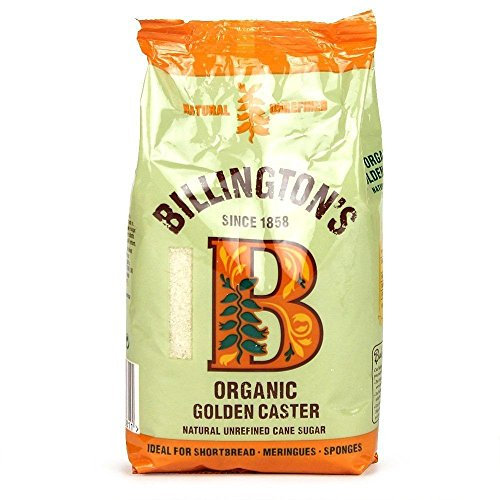 Billingtons Organic Golden Caster Sugar 500g (Pack of 3)