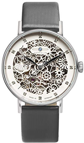 Zeppelin Reloj 7461-1 automático Damen Uhr analog Automatik mit Leder Armband 7461-1