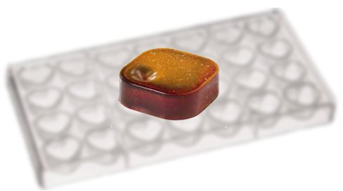 Martellato MA1986 28 Part Polycarbonate Praline Mould, 30 x 30 x 11 mm, Transparent
