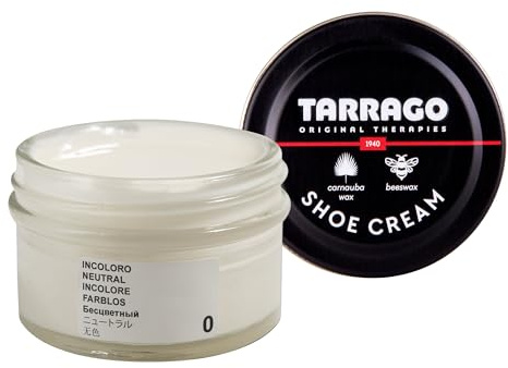 Tarrago Shoe Cream Professional Shoe Polish for Leather Boots, Shoes, Purse, Furniture Eco Friendly Leather Conditioner 1.7oz - Neutral #00