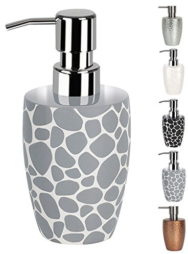 Spirella Seifenspender Darwin Flüssigseifen-Spender Steinzeug 300ml Grau