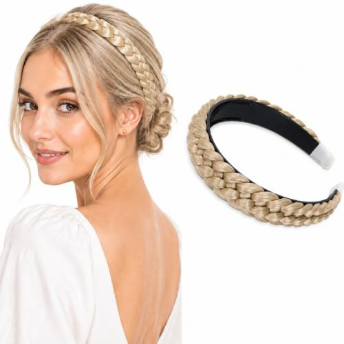CAISHA Haarreifen Zopf Geflochten Haarteil Haarband Blond HR2