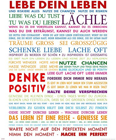 empireposter PM 506 Motivational - Lebe Dein Leben Bunt