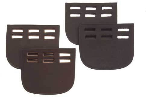 Heritage English Leather Girth Guards - Black or Brown (Brown)