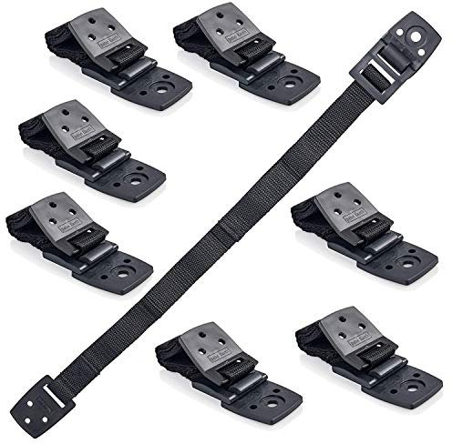 TV und Möbel Kippsicherung/Kindersicherung von Bébé Earth | Sicherungsgurt für Baby und Kinder | Kippschutz für Fernseher, Flachbildfernseher, Schränke | Türstopper gratis dazu | Schwarz