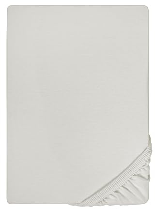 biberna Feinjersey Spannbettlaken 90x200-100x200 cm grau | 100% Baumwolle Spannbetttuch für Einzelbetten | Atmungsaktiv, Bügelfrei & mit Rundumgummizug | Oeko-TEX Zertifiziert | Modell 0077144