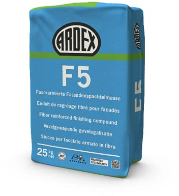 Ardex F 5 Faserarmierte Fassaden-Spachtelmasse / Spachtel für Innen und Außen / 25 Kg