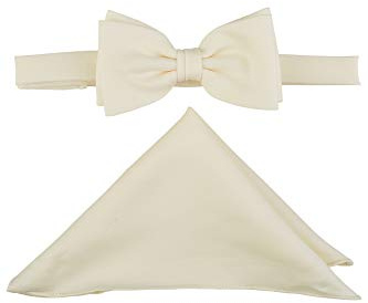 Wilvorst - Fliege mit Einstecktuch, ivory (creme) - Größe One Size