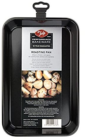 Tala Performance Roaster with Pouring Lip, Professional Gauge Carbon Steel with Eclipse Non-Stick Coating 30.6 x 20.3 x 4 cm