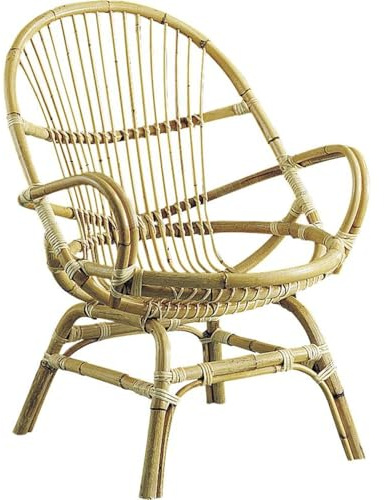 AUBRY GASPARD - Fauteuil Coquille en Manau Jakarta - Dimensions 67 x 65 x 89 cm - Hauteur d'Assise 40 cm - Compatible Extérieur - Léger 4 kg - Élégant pour Jardin et Intérieur - Entretien Facile