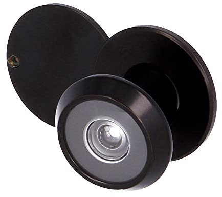 Amig - Door Viewer | Super Angle Lens | for Entrance Doors Indoor and Outdoor | Matte Black Colour | Steel | Dimensions: Diameter 14 mm | Door Thickness 15-25 mm