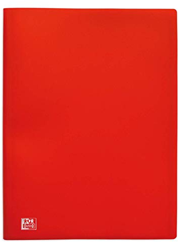 Oxford Protège-documents souples 60 vues polypropylène opaque A4 rouge
