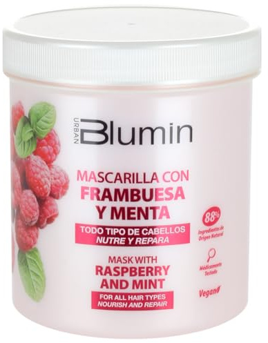 Blumin Mascarilla de Pelo/Mascarilla para el Cabello de con Ácidos Grasos Esenciales, Frambuesa y Menta, 700 mililitros