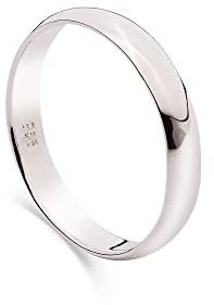 Sterling Silver Ring 4mm Band In Sizes G,H,I,J,K,L,M,N,O,P,Q,R,S,T,U,V,W,X,Y,Z (M)
