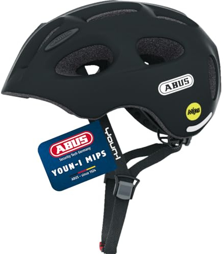 Abus Youn-I MIPS per Bambini - Casco da Bici con Luce, riflettori e Protezione dagli impatti (MIPS) - per Ragazze e Ragazzi