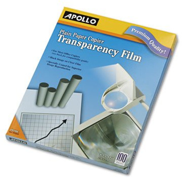 Apollo Products - Apollo - Laser Copier Transparency Film, Letter, Clear, 100/Box - Sold As 1 Box - Create crisp charts, graphs and spreadsheets. - Produce vibrant colors. materials. - Reliable feeding and superior image adhesion. -