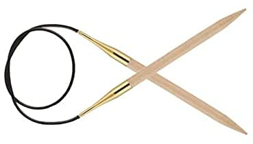 KnitPro Basix Birch Rundstricknadel, 60 cm Länge x 4.50 mm Stärken, Braun