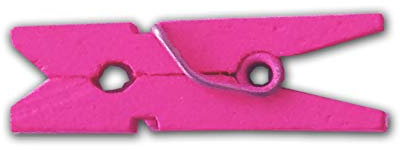 LWR CRAFTS Mini-Wäscheklammern aus Holz 15 Farben 200 Stück pro Packung 1″ 2,5 cm (Hot Pink)