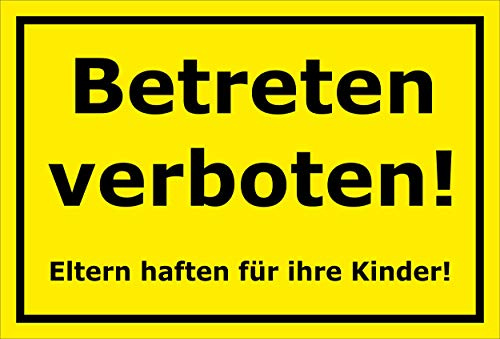 Melis-Folienwerkstatt Schild Betreten verboten – 30x20 cm – 3mm Aluverbund – Bohrlöcher – mehrere Größen/Materialien