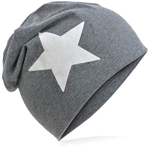 Miobo Jersey Slouch Beanie Long Mütze Unisex Stern Baumwolle Baby Kinder Damen Herren