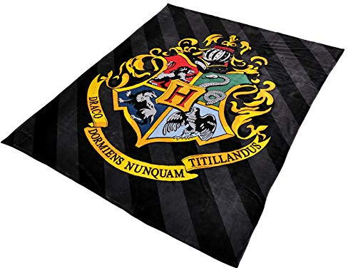 Elbenwald Harry Potter - XXL Flauschdecken 2er Bundle 180 x 220 cm Die Karte des Rumtreibers & Hogwarts Wappen Motive extra weich Mehrfarbig (Hogwarts Wappen)