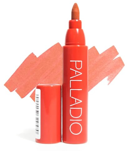 Palladio Lip Stain, Hydrating and Waterproof Formula, Matte Color Look, Long-lasting All Day Wear Lip Color, Smudge Proof Natural Finish, Precise Chisel Tip Marker, Rose