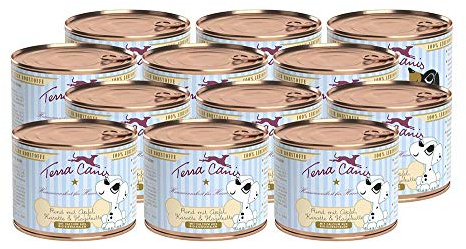Terra Canis Rind mit Apfel, Karotte und Hagebutte, 12er Pack (12 x 200 g)