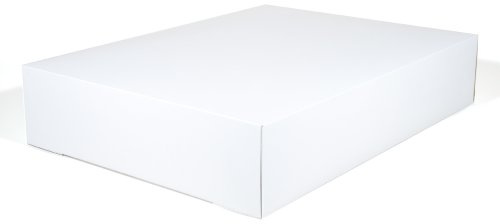 Southern Champion Tray 1075 Premium Clay Coated Kraft Paperboard White Non-Window Sheet Cake and Utility Box, 22 Length x 16-3/4 Width x 4-1/2 Height (Case of 50)