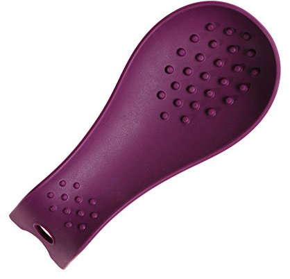 Kochblume Löffelablage | Premium-Silikon & BPA frei| Hitzebeständig | Spülmaschinenfest | Farbe: lila