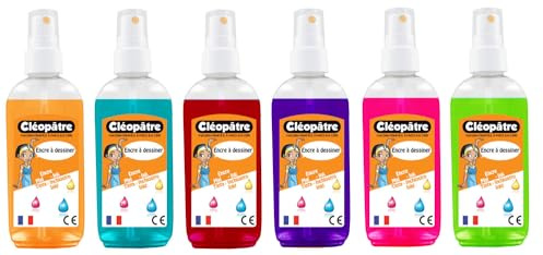 Lot de 6 Unités Vaporisateur Cléopâtre encre a Dessiner rechargeable Multicolore 24 x 13 x 16 cm