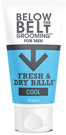Below The Belt Grooming Fresh & Dry Ball Cool Ball, Deodorante Intimo per Uomo, Protegge dal Sudore, dagli Odori e dalle Irritazioni, Fragranza alla Menta Fresca 75ml