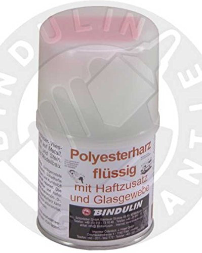 Bindulin Polyester-Reparatur-Set 250 g Set inkl. Pinsel und Nitrilhandschue zum Auftragen