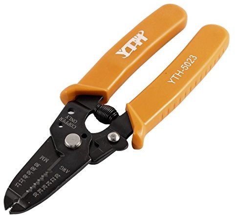 sourcingmap YTH-5023 20-30 AWG Nonslip Rubber Handle Electric Wire Stripper Cutter