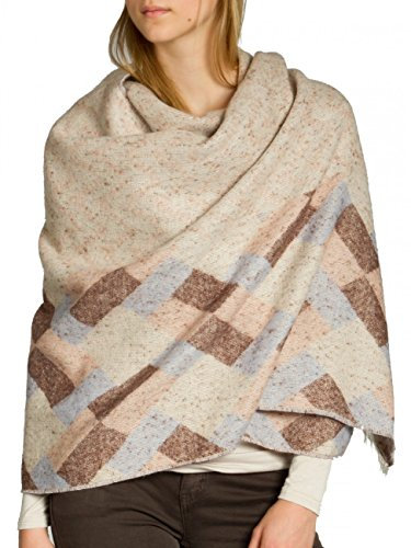 Caspar SC463 Damen warmer XXL Schal mit lässigem Karo Muster, Größe:One Size, Farbe:rosa-braun-blau-beige