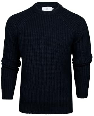Xact Maglione Girocollo a Maglia Grossa con Maniche Raglan per Uomo (Borgogna) XXL