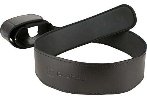 Pro Tec A242 Leather Bassoon Non-Slip Seat Strap with Adjustable Elastic Cup Black Regular