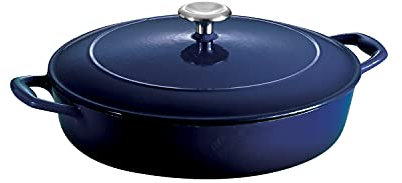 Tramontina Enameled Cast Iron Covered Braiser Gradated Cobalt 4-Quart, 80131/069DS