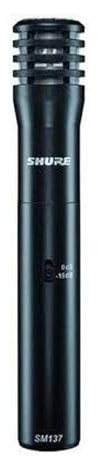 Shure SM137 - Micrófono profesional de condensador cardioide para instrumento con diafragma delgado y preamplificador de Clase A