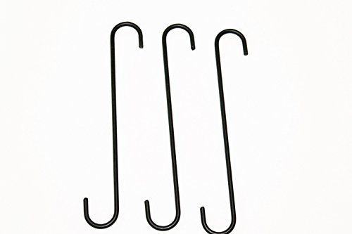 Wrought Iron 12 inch S Hooks - Lot of 3 - Hand Made