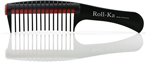 Hercules Sägemann Roll-Ka Durchziehkamm, Schwarz, Kunststoff, Unisex, 1 Stück (1er Pack)