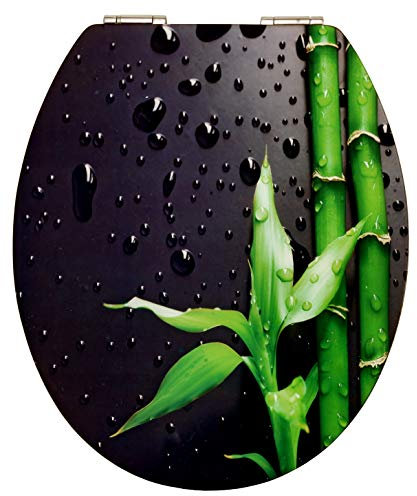 Cornat WC-Sitz Art of Acryl Piano black - Elegante Acryl-Oberfläche - Hochwertiger Holzkern - Absenkautomatik & Schnellbefestigung - Komfortables Sitzgefühl / Toilettensitz / Klodeckel / KSDSC304