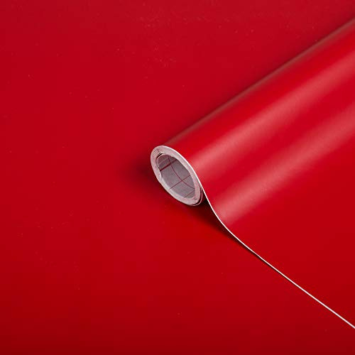 d-c-fix Möbel-Klebefolie Uni seidenmatt Signalrot 45 cm x 2 m