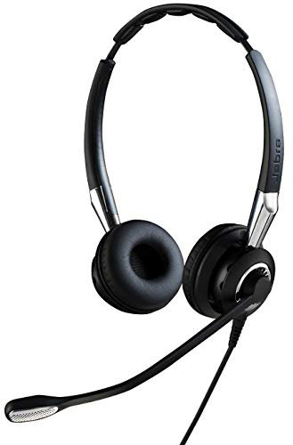 Jabra Biz 2400 II Quick Disconnect Cuffie Stereo On-Ear, Cuffie leggere con Cancellazione del Rumore e cavo, HD Voice e Cuscinetti Morbidi, Per Telefoni Fissi