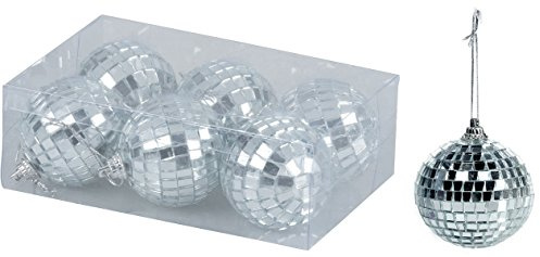 Geschenkestadl 36 Stück Christbaumschmuck Spiegelkugel Diskokugel Ø 5 cm Discokugel Baumschmuck