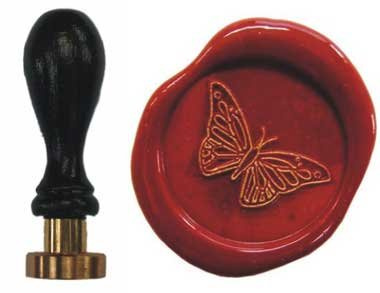 Siegel Stempel Petschaft Schmetterling 24 mm