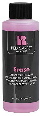 Red Carpet Manicure Erase Gel Nail Polish Remover, Professional Gel Polish Remover, At-Home Cleanser, Works in Minutes, Quick & Easy Nail Varnish Cleaner with Conditioning Formula, 120ml
