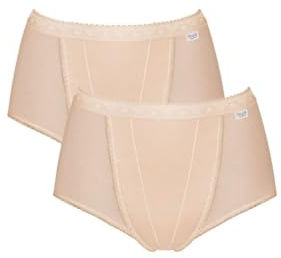 Sloggi Women's Maxi 2 Pack Control Knickers, Skin, 22 UK