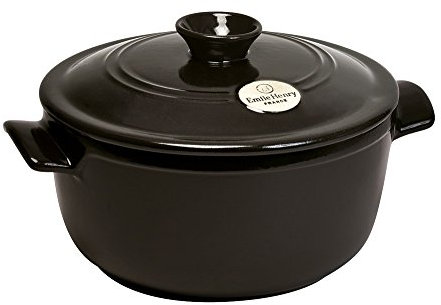 Emile Henry Runder Schmortopf Ø 20 cm, 2,5 L Schwarz